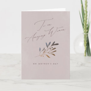 Elegante feminine atemberaubende Frau Muttertag Karte