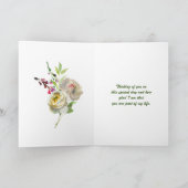 Elegante Feminine Blume Karte (Innenseite)