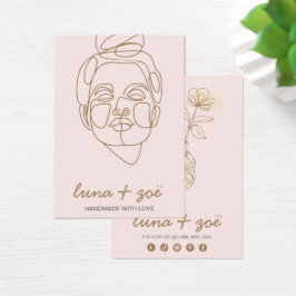 Elegante feminine Blush Pink Earring Display Card