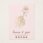 Elegante feminine Blush Pink Earring Display Card (Rückseite)