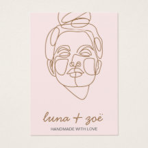 Elegante feminine Blush Pink Earring Display Card