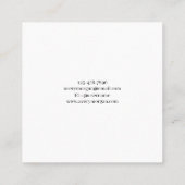 Elegante Feminine Face Line Kunst, Dichtung und Mu Quadratische Visitenkarte (Rückseite)