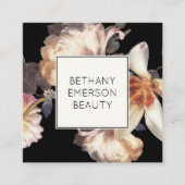 Elegante Feminine Floral Beauty Industry Quadratische Visitenkarte (Vorderseite)