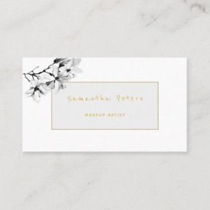 Elegante, feminine, florale Magnolia Business Card Visitenkarte