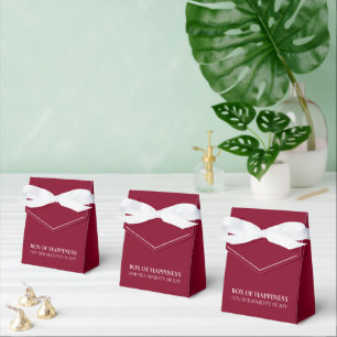 Elegante feminine Geburtstagsfeier Burgund Geschenkschachtel