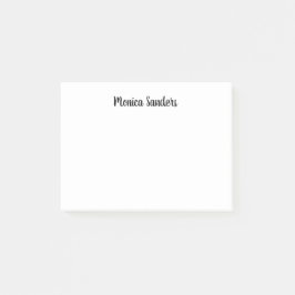Elegante Feminine Girly Moderne Schwarze Schrift Post-it Klebezettel