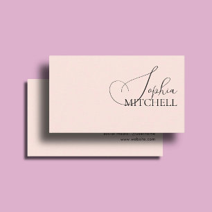 Elegante, feminine Kalligrafie, minimalistisches R Visitenkarte