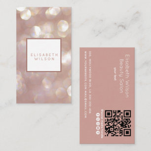 Elegante feminine minimalistische Rose Gold beide Visitenkarte