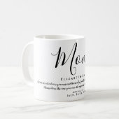 Elegante Feminine Script-Mama Zitat Kaffeetasse (Vorderseite Links)