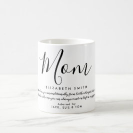 Elegante Feminine Script-Mama Zitat  Kaffeetasse