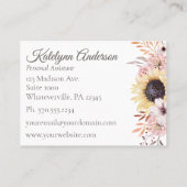 Elegante Feminine Visitenkarte (Rückseite)