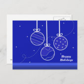 Elegante Feriendekorationen Feiertagspostkarte (Vorne/Hinten)