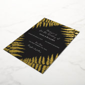 Elegante Fern Design Wedding Foil Einladung (Gedreht)