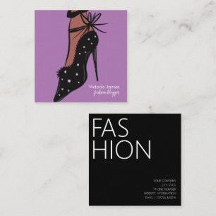 Elegante Ferse Schönheit Fashionista Bloggerin Lil Quadratische Visitenkarte