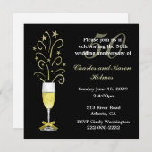 Elegante Feste Einladung zum Hochzeitstag (Vorne/Hinten)