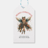 Elegante Feste mit Laternenweihnachtsfest Geschenkanhänger (Vorderseite)