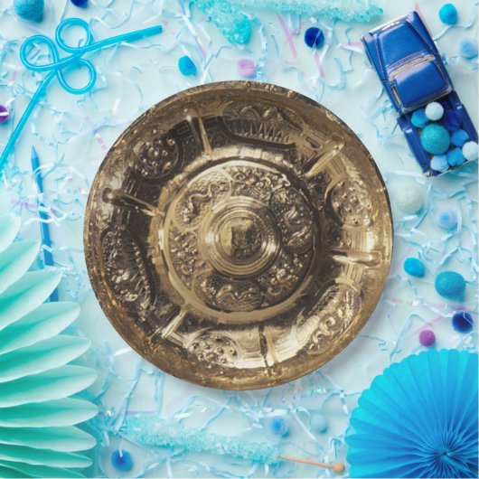 Elegante Festivals Golden Decorative Goldenes Auss Pappteller (Party)