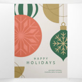 Elegante Festivals Ornament Stadtrundgang: Dreifach Gefaltete Urlaubskarte (Innenseite Mitte)