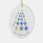 Elegante Festivals Snowflake Weihnachtsfeiertag Keramik Ornament (Rechts)