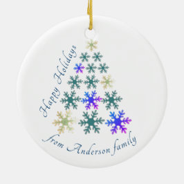 Elegante Festivals Snowflake Weihnachtsfeiertag Keramik Ornament
