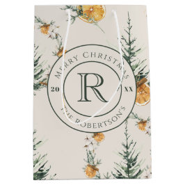 Elegante Festivals Warme Winter Wasserfarbe Mit Mo Mittlere Geschenktüte