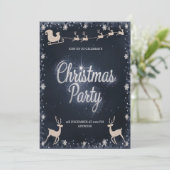 Elegante Festivals Weihnachten Party Einladung (Stehend Vorderseite)