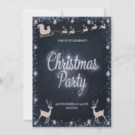 Elegante Festivals Weihnachten Party Einladung