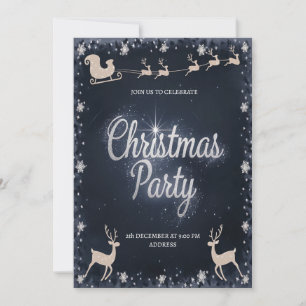 Elegante Festivals Weihnachten Party Einladung