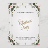 Elegante Festive Happy Weihnachten Party Einladung (Vorne/Hinten)