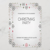 Elegante Festive Happy Weihnachten Party Einladung (Vorne/Hinten)