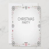 Elegante Festive Happy Weihnachten Party Einladung (Rückseite)