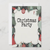 Elegante Festive Happy Weihnachten Party Einladung (Rückseite)