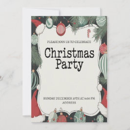 Elegante Festive Happy Weihnachten Party Einladung