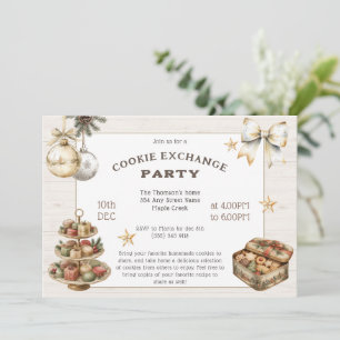 Elegante festliche Cookie-Tauschparty Einladung