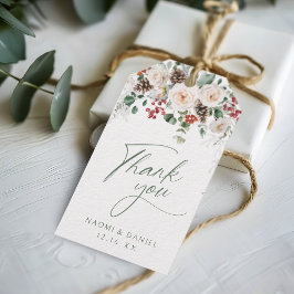 Elegante festliche florale Dankeschön-Geschenke Geschenkanhänger