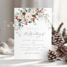 Elegante festliche florale Winterhochzeit