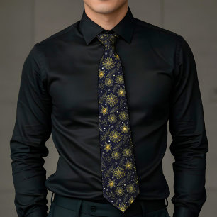 Elegante Festliche Gold Akzent Lux Ästhetik Krawat Krawatte