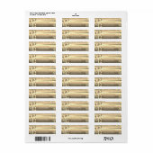 Elegante festliche Goldschneeflocken, Bow Label (Vorne)
