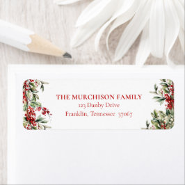 Elegante Festliche Grüne Rücksendeadresse