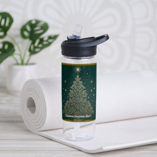 „Elegante festliche Harmonie“ Trinkflasche (Yoga (gedreht))