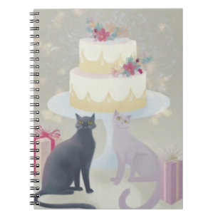 Elegante festliche Katzenfeier Notizblock