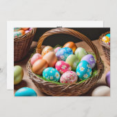 Elegante festliche Ostereier Feiertagskarte (Vorne/Hinten)