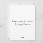 Elegante festliche Ostereier Feiertagskarte (Rückseite)