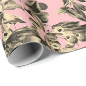 Elegante festliche Wasserfarbe Gold Beige Berries Geschenkpapier (Rolleneckpunkt)