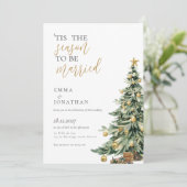 Elegante festliche Weihnachtsfeier Einladung (Stehend Vorderseite)