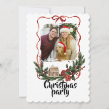 Elegante festliche Weihnachtsfeier-Einladung