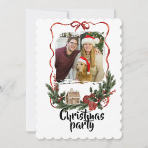 Elegante festliche Weihnachtsfeier-Einladung Einladung