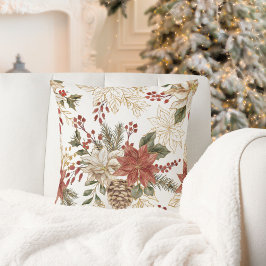 Elegante Festtage Flora Poinsettia Kissen