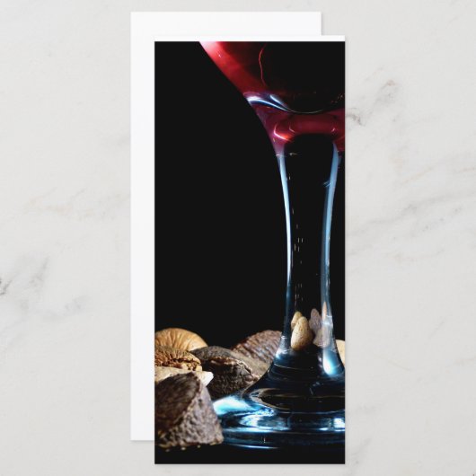 Elegante Festtage mit Weinglas und Nüssen (Vorne/Hinten)