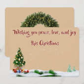 Elegante Festtags-Grußkarten mit Botschaft Einladung (Vorne/Hinten)